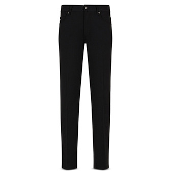 Emporio Armani Slim Fit Jeans in Solid Black