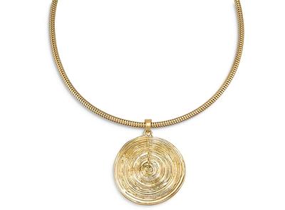 Ettika Statement Disc Choker Necklace in 18K Gold Plated, 15