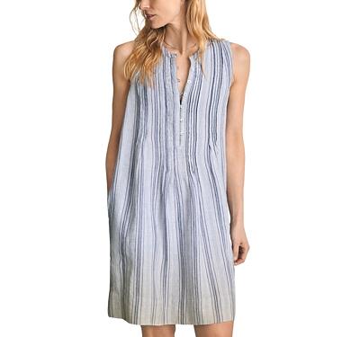 Faherty Isha Striped Linen Dress