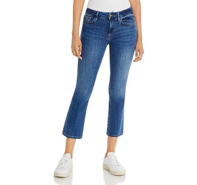 Frame Le Crop High Rise Cropped Bootcut Jeans in Poe
