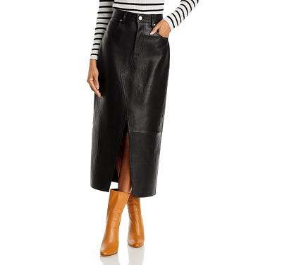 Frame Leather Midaxi Skirt