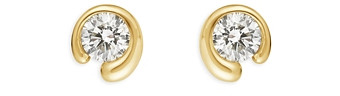 Georg Jensen 18K Yellow Gold 0.40 ct. Diamond Mercy Stud Earrings