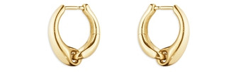 Georg Jensen 18K Yellow Gold Hoop Earrings