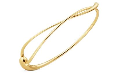 Georg Jensen 18K Yellow Gold Mercy Abstract Bangle Bracelet