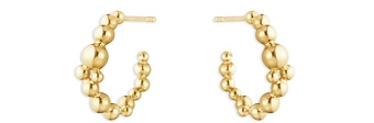 Georg Jensen 18K Yellow Gold Moonlight Grapes Beaded Hoop Earrings