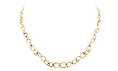 Georg Jensen 18K Yellow Gold Offspring Chain Link Collar Necklace, 17.13