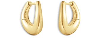 Georg Jensen 18K Yellow Gold Offspring Graduated Huggie Hoop Earrings