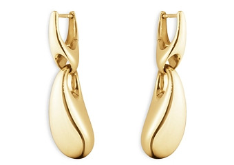 Georg Jensen 18K Yellow Gold Reflect Drop Earrings
