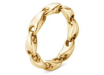 Georg Jensen 18K Yellow Gold Reflect Link Ring