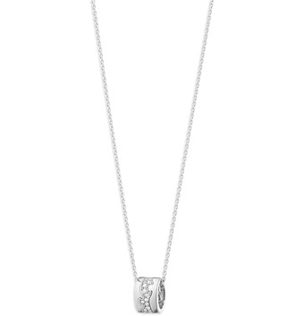 George Jensen 18K White Gold Fusion Diamond Puzzle Inspired Pendant Necklace, 17.72
