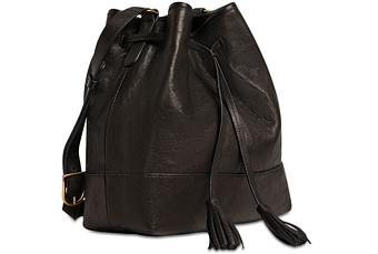 Gerard Darel Jane Small Leather Drawstring Bucket Bag