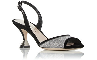 Giorgio Armani Women's Glitter Slingback High Heel Sandals