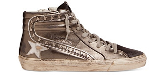 Golden Goose Women's Lace-Up Slide Laminated Star Sneakers