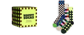 Happy Socks Check It Out Crew Socks Gift Set, Pack of 3