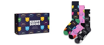 Happy Socks Mixed Cats Crew Socks Gift Set, Pack of 3