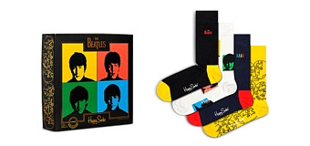 Happy Socks The Beatles Crew Socks Gift Set, Pack of 4