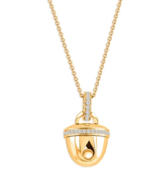 Harakh Diamond Bell Pendant Necklace in 18K Yellow Gold, 0.25 ct. t.w., 18