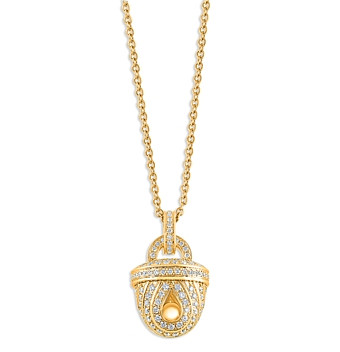 Harakh Diamond Bell Pendant Necklace in 18K Yellow Gold, 0.5 ct. t.w., 18
