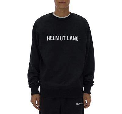 Helmut Lang Cotton Logo Print Crewneck Sweatshirt
