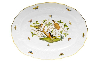 Herend Rothschild Bird Multi-Color Platter