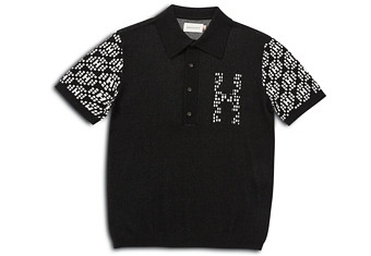 Honor the Gift Knit H Pattern Short Sleeve Polo Shirt