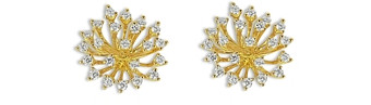 Hueb 18K Yellow Gold Luminus Diamond Starburst Statement Earrings