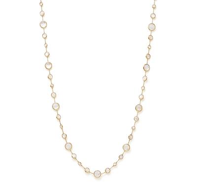 Ippolita 18K Gold Lollipop Lollitini Necklace in Mother-Of-Pearl Doublet and Clear Quartz, 36