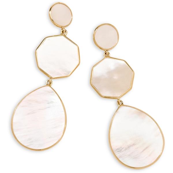 Ippolita 18K Gold Polished Rock Candy Crazy 8's Earrings in Mother-of-Pearl