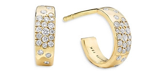 Ippolita 18K Yellow Gold Stardurst Mini Huggie Hoop Earrings with Diamonds