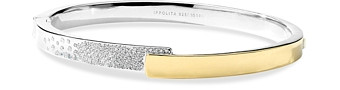 Ippolita 18K Yellow Gold & Sterling Silver Stardust Diamond Pave Overlap Hinge Bangle Bracelet