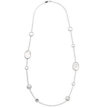 Ippolita Sterling Silver Rock Candy Mother of Pearl Long Length Statement Necklace, 37