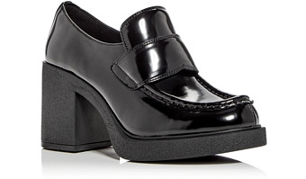 Jeffrey Campbell Women's Plain-Jane Block Heel Loafers