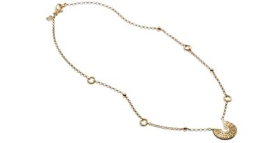 John Hardy 18K Yellow Gold Classic Chain Hammered Disc Pendant Necklace, 18