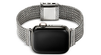 John Hardy Apple Watch Diamond Pave Sterling Silver Bracelet, 18mm