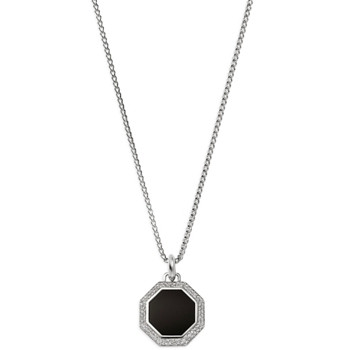 John Hardy Men's Silver Id Onyx & Diamond Hexagon Halo Pendant Necklace, 22