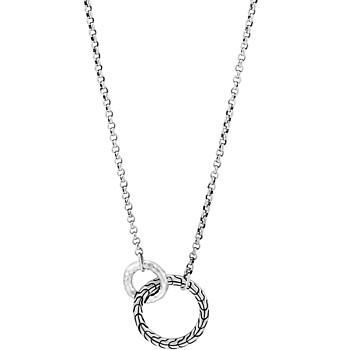 John Hardy Sterling Silver Classic Chain Interlocking Circle Station Necklace, 18