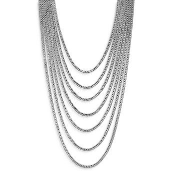 John Hardy Sterling Silver Classic Chain Multi-Row Necklace