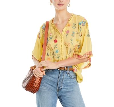 Johnny Was Roylane Embroidered Blouse
