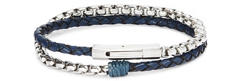 Jonas Studio Village Double Wrap Leather Chain Bracelet