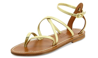 K.Jacques Women's Epicure Strappy Leather Thong Flat Sandals