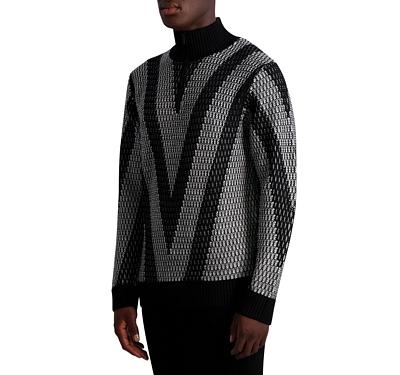 Karl Lagerfeld Paris Jacquard Half Zip Sweater