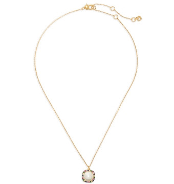 Kate Spade New York Shine Bright Pave & Imitation Pearl Mini Pendant  Necklace In Gold Tone, 16-19 | available