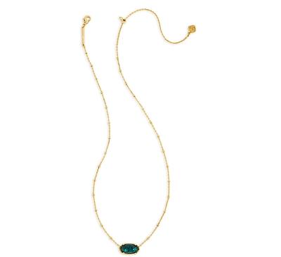 Kendra Scott Elisa Faceted Short Pendant Necklace in 14K Gold Plated, 19