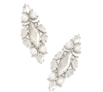 Kendra Scott Genevieve Mixed Mother of Pearl & Cultured Freshwater Pearl Statement Earrings
