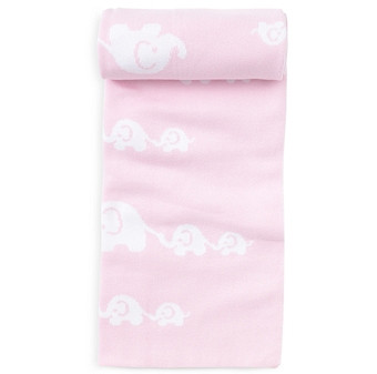 Kissy Kissy Unisex Elephant Print Blanket - Baby