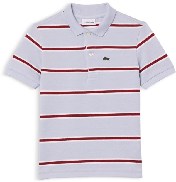 Lacoste Boys' Cotton Petit Pique Stripe Polo Shirt - Little Kid, Big Kid