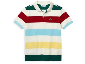 Lacoste Boys' Striped Cotton Polo Shirt - Little Kid, Big Kid