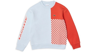 Lacoste Unisex Organic Cotton Color Blocked Sweatshirt - Big Kid