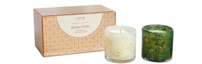 Lafco White Maple Bourbon and Woodland Spruce Classic Candle Duo