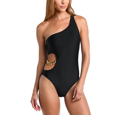 L'Agence Ava Cut Out Chain Detail One Piece Swimsuit